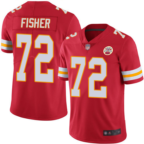 Youth Kansas City Chiefs #72 Fisher Eric Red Team Color Vapor Untouchable Limited Player Football Nike NFL Jersey